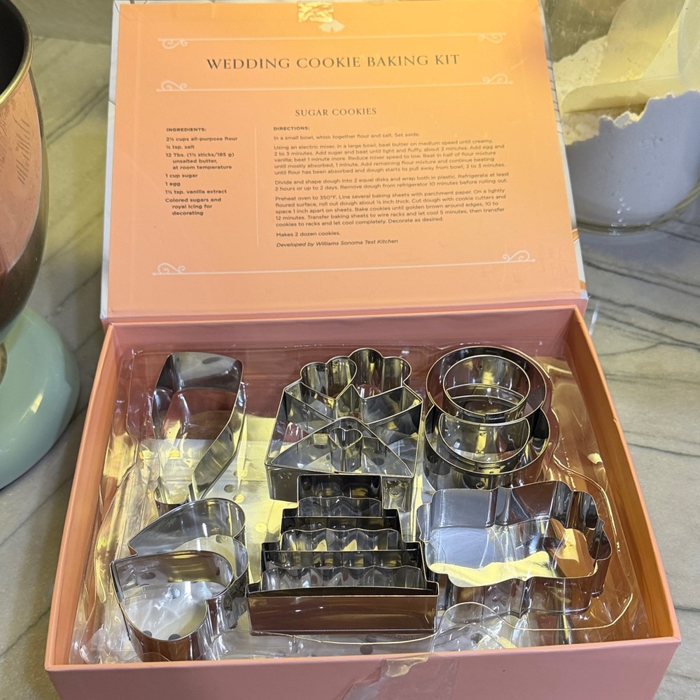 Wedding Cookie Baking Kit with Silver Cutters Williams Sonoma